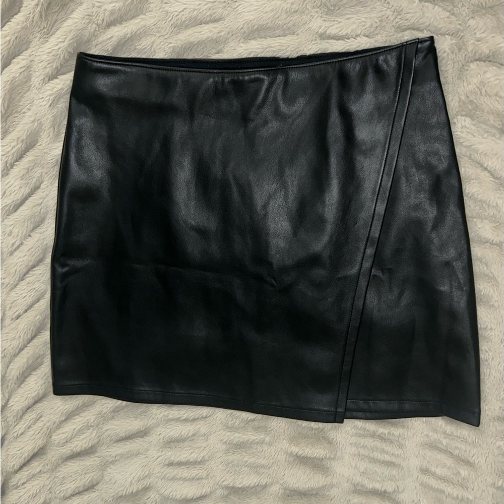 Hollister Faux Leather High Rise Skirt